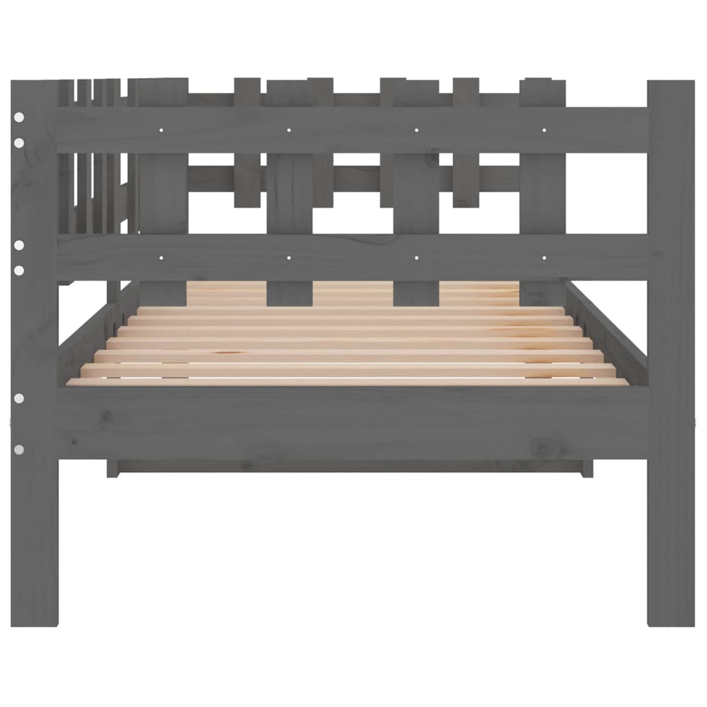 Solid Pine Grey Day Bed 90x200 cm - No Mattress Included