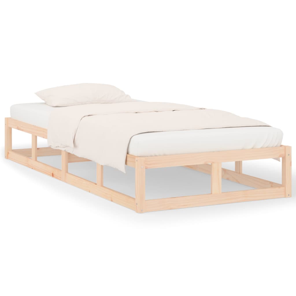 Solid Wood Bed Frame 90x200 cm - No Mattress Included