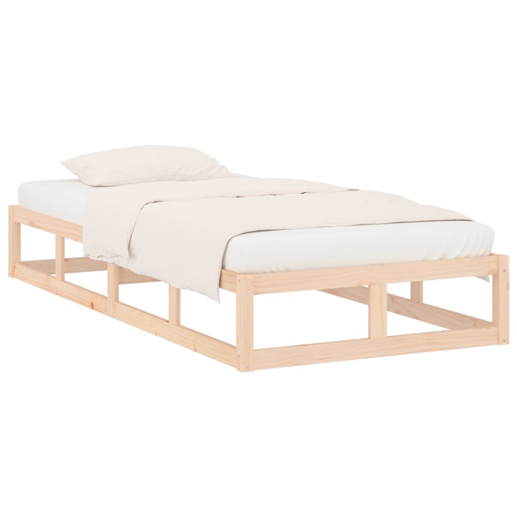 Solid Wood Bed Frame 90x200 cm - No Mattress Included