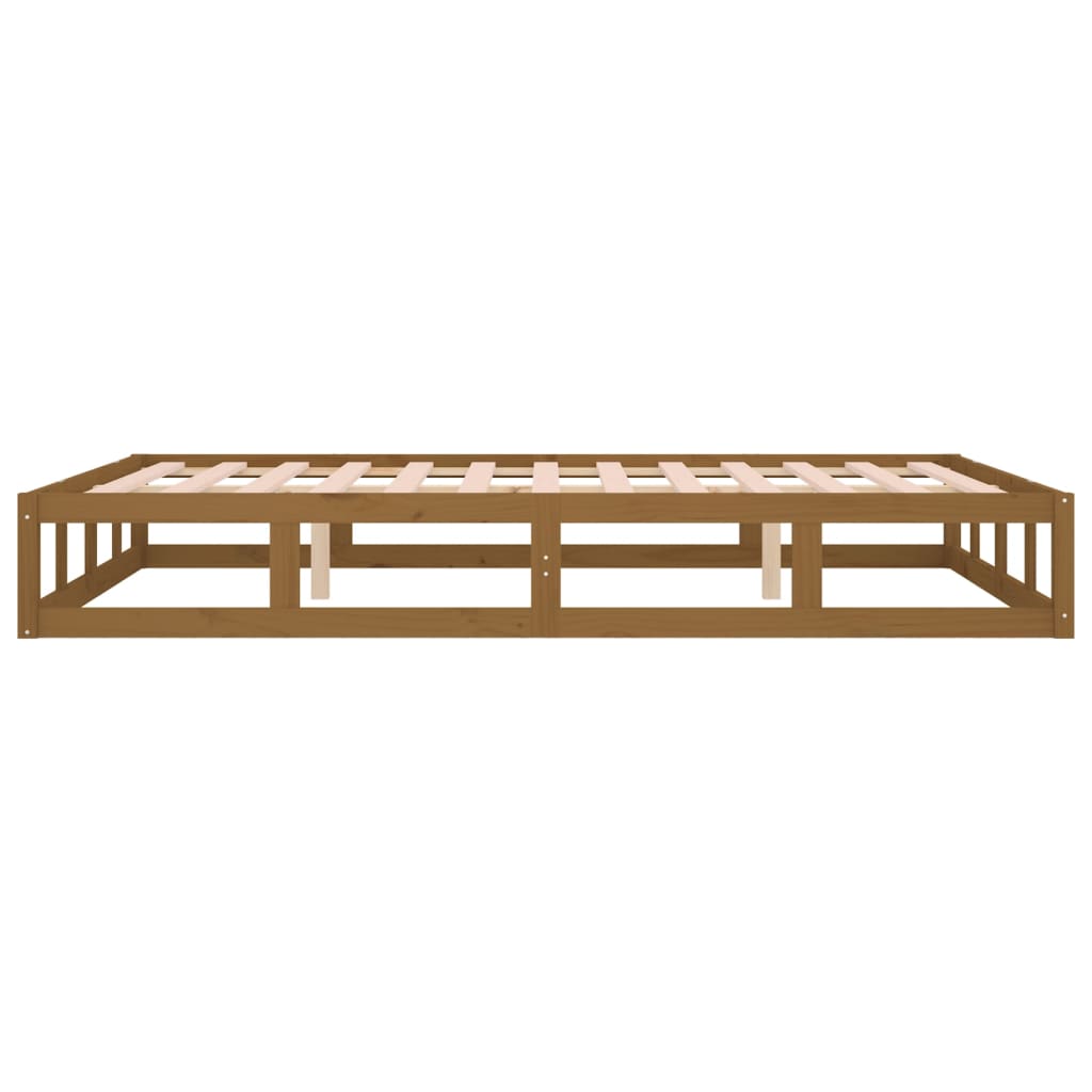 Solid Wood Bed Frame Honey Brown 120x200 cm - No Mattress