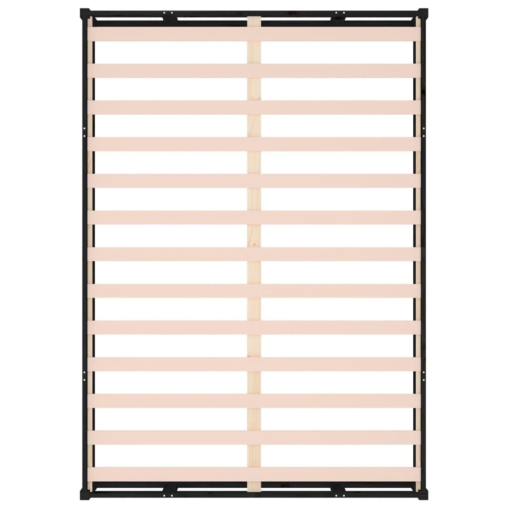 Solid Wood Black Bed Frame 120x200 cm - Without Mattress