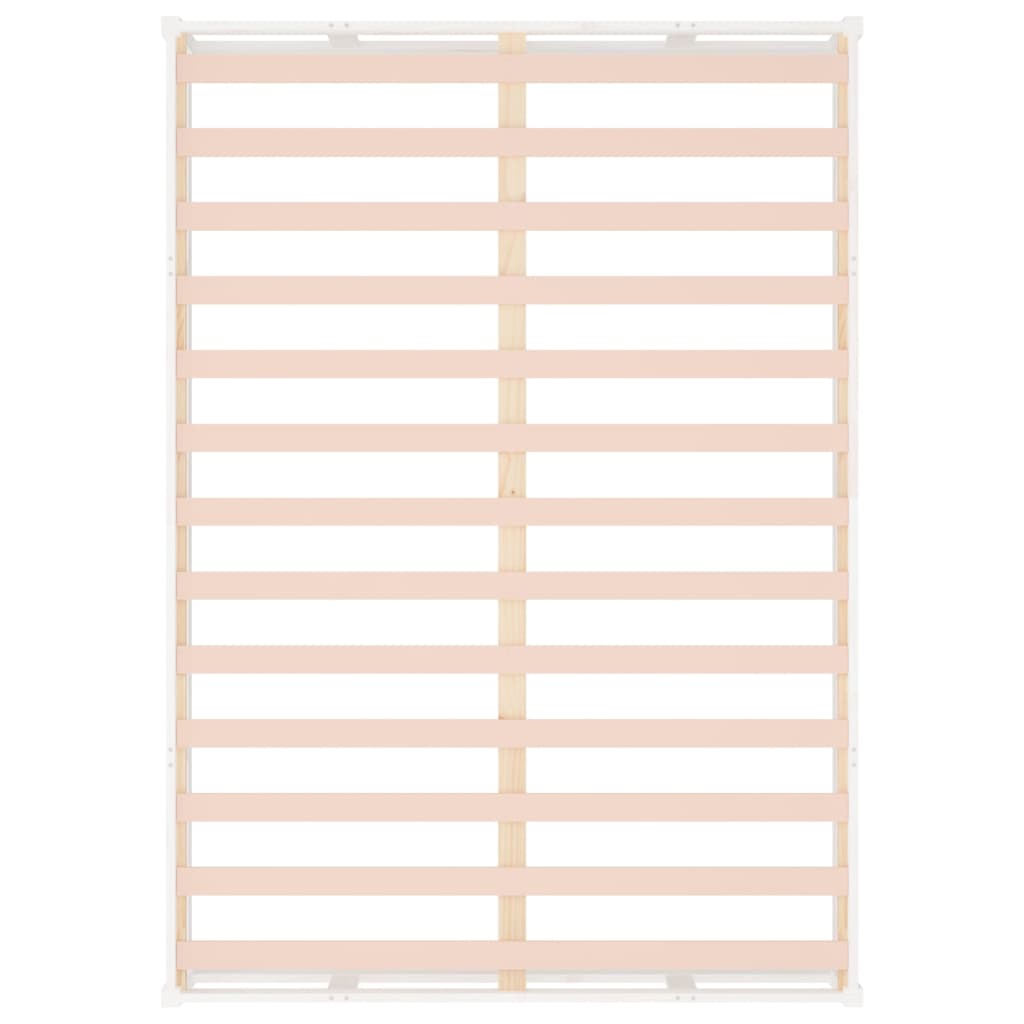 Solid Wood White Bed Frame 140x200 cm - Mattress Not Included