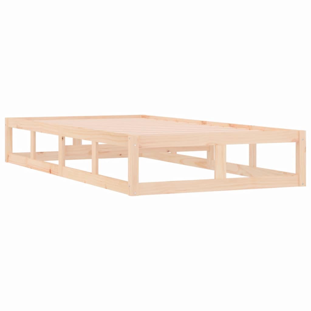 Solid Wood Small Single Bed Frame 75x190 cm - No Mattress Included
