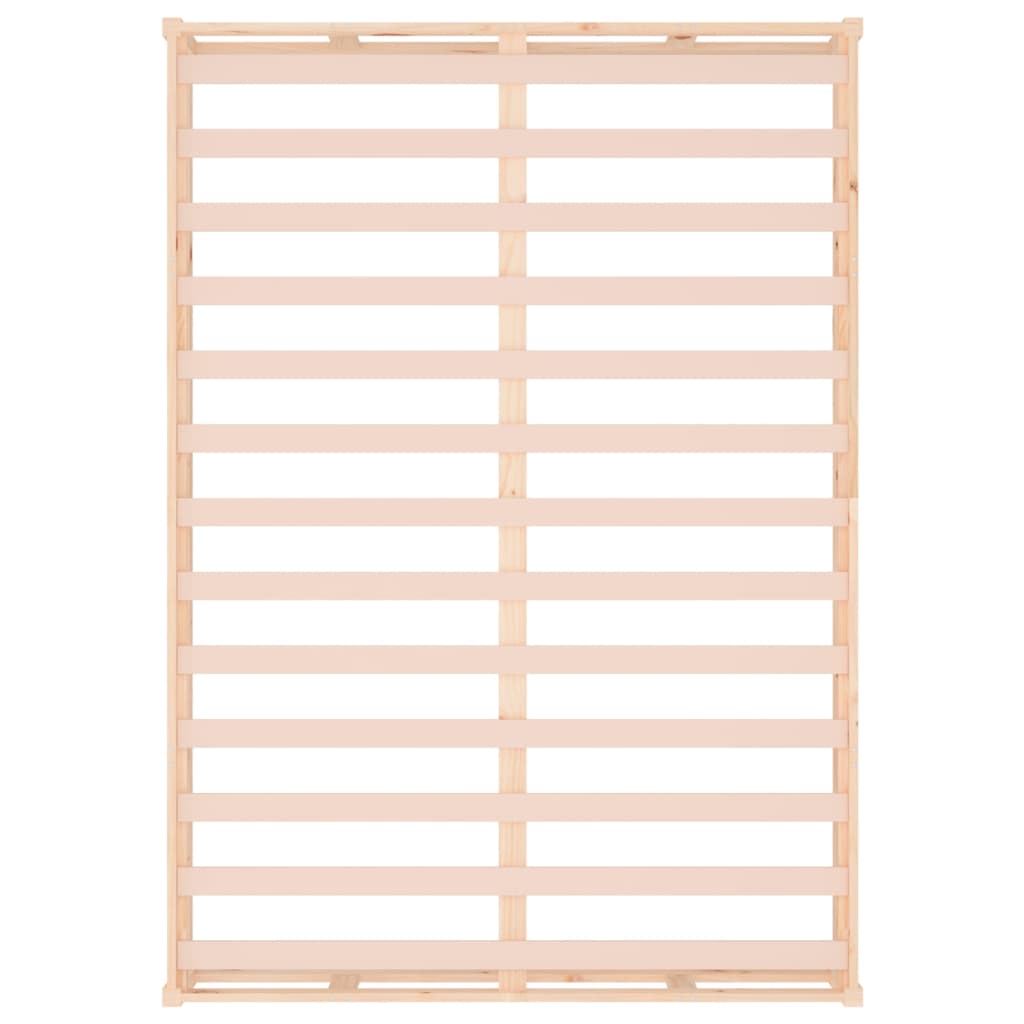 Solid Wood Double Bed Frame 135x190 cm - No Mattress Included