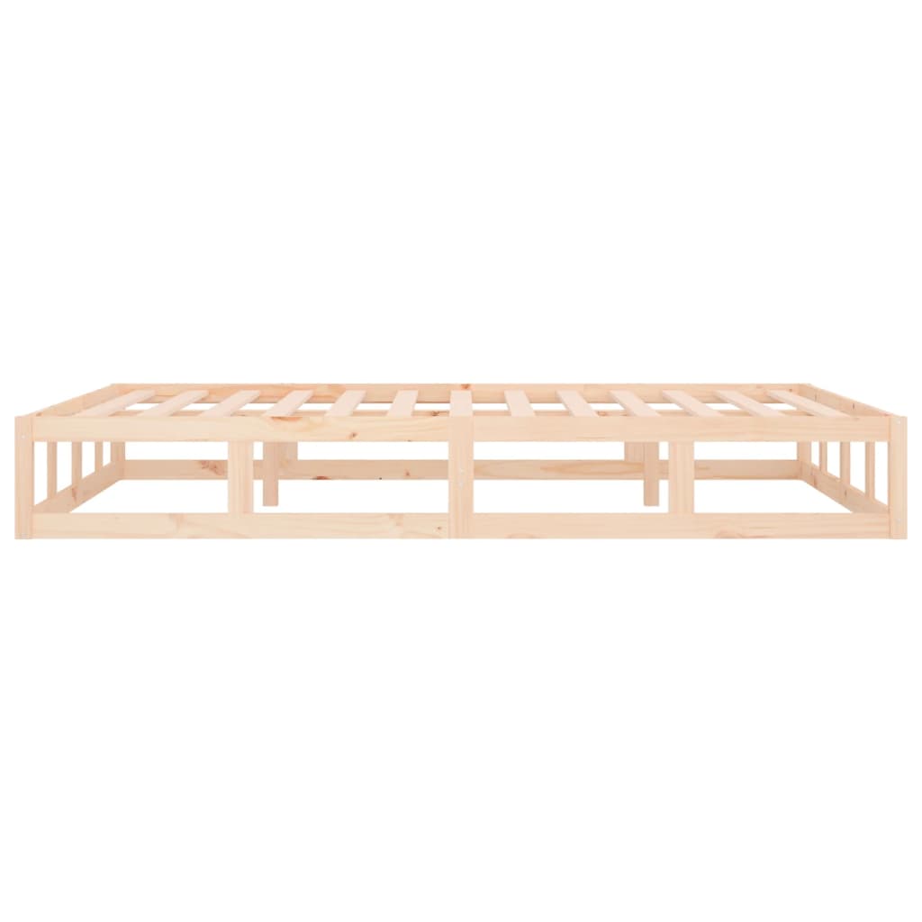 Solid Wood Bed Frame 140x190 cm - No Mattress Included