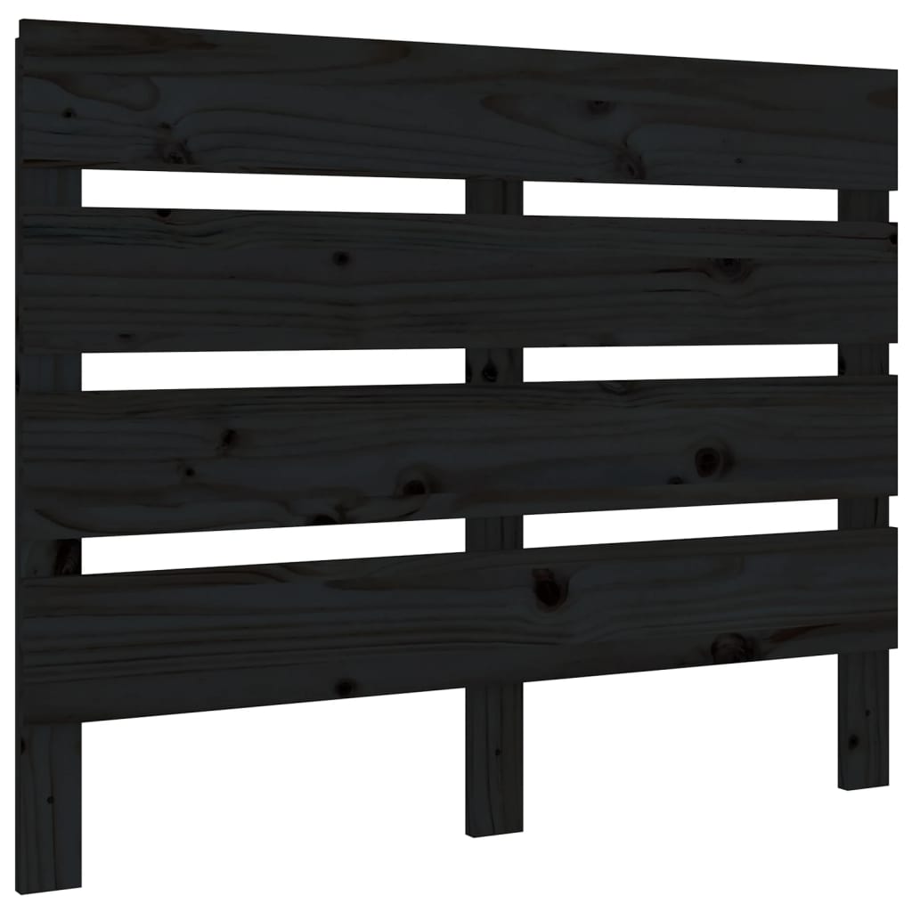 Solid Pine Wood Headboard, Black 100x3x80 cm - Sleek & Stylish