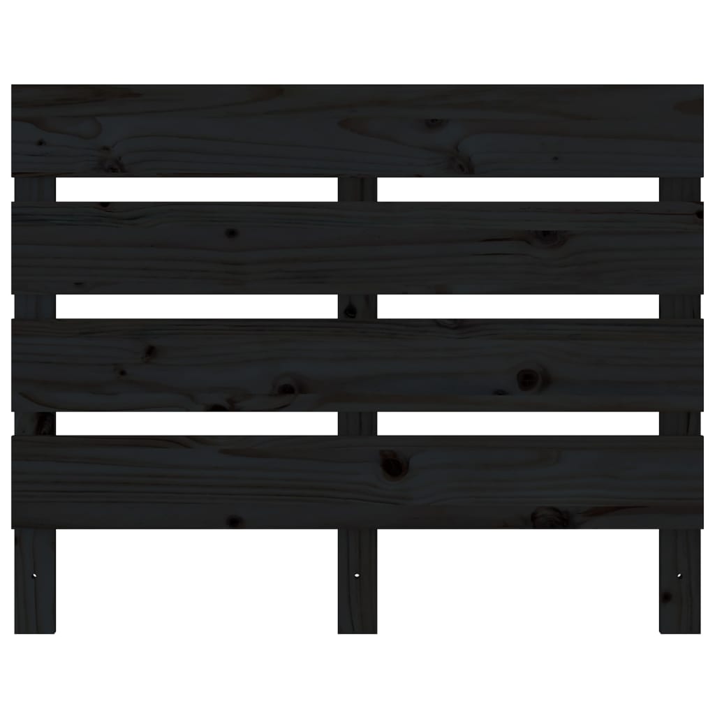 Solid Pine Wood Headboard, Black 100x3x80 cm - Sleek & Stylish
