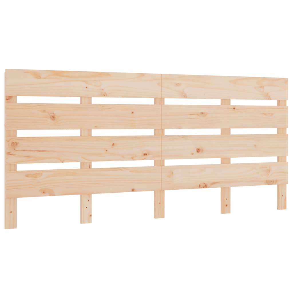 Solid Pine Wood Headboard 120x3x80 cm - Natural Finish