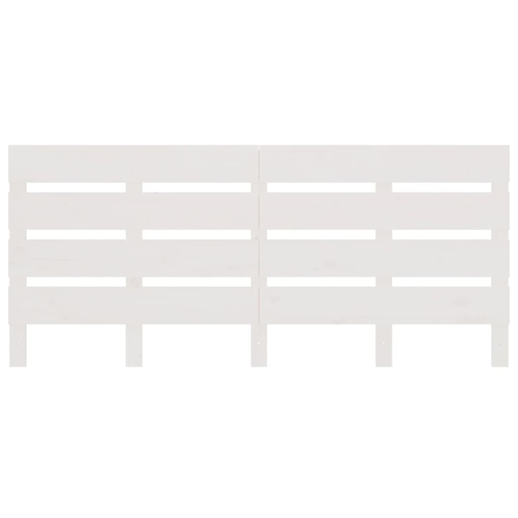 Solid Wood Pine Headboard, White, 140x3x80 cm - Elegant & Durable