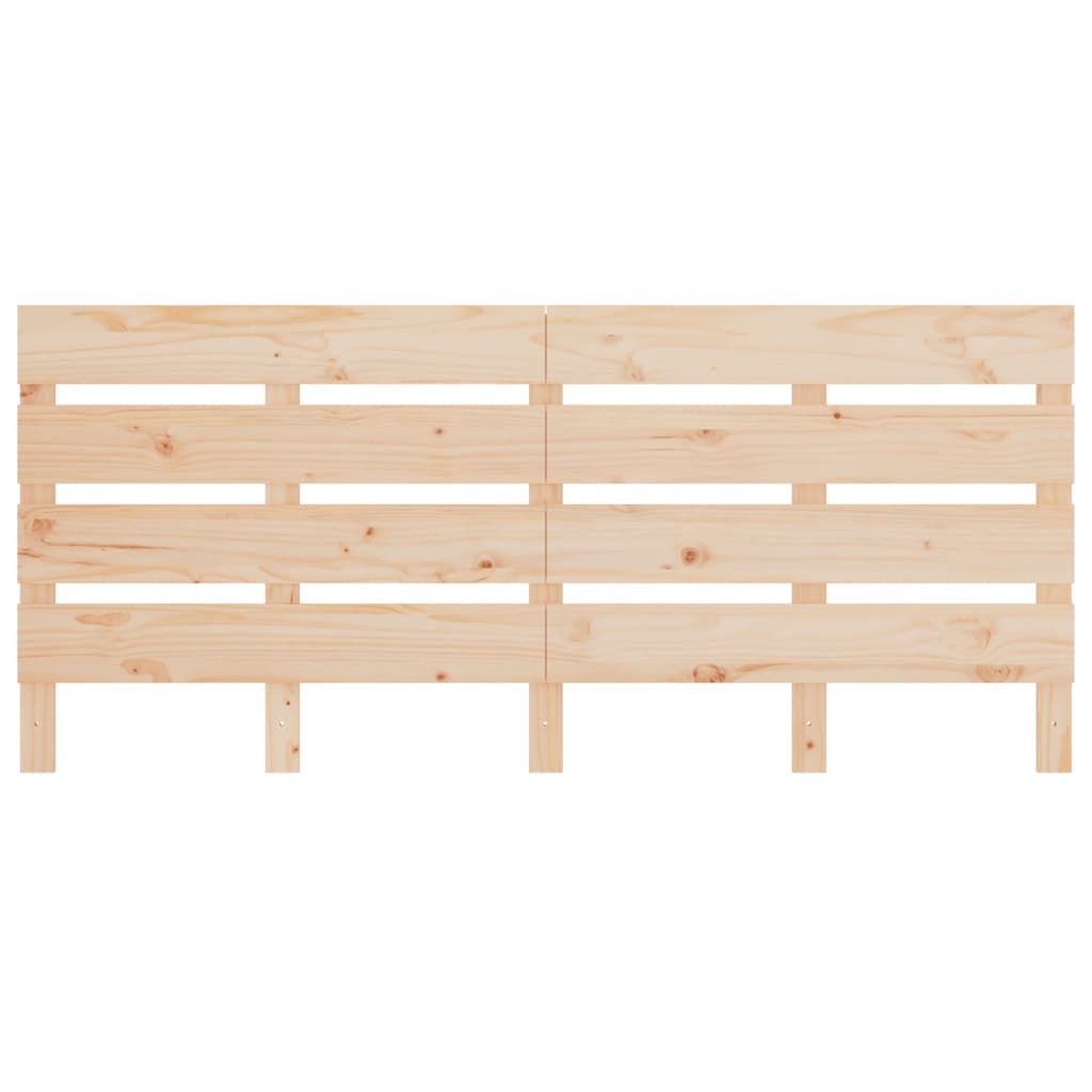 Solid Pine Wood Headboard - 160x3x80 cm - Natural Finish