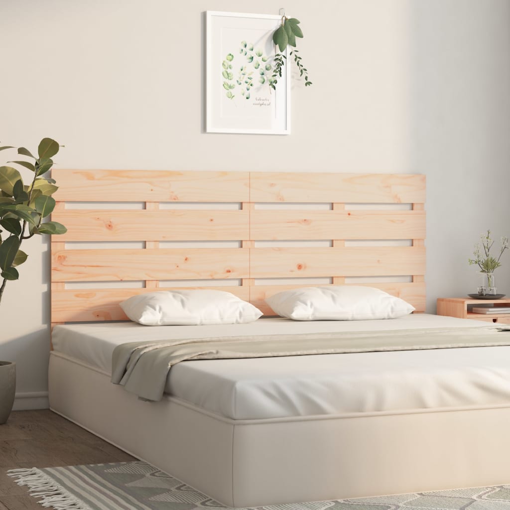 Solid Pine Wood Headboard - 180x3x80 cm Elegant Design