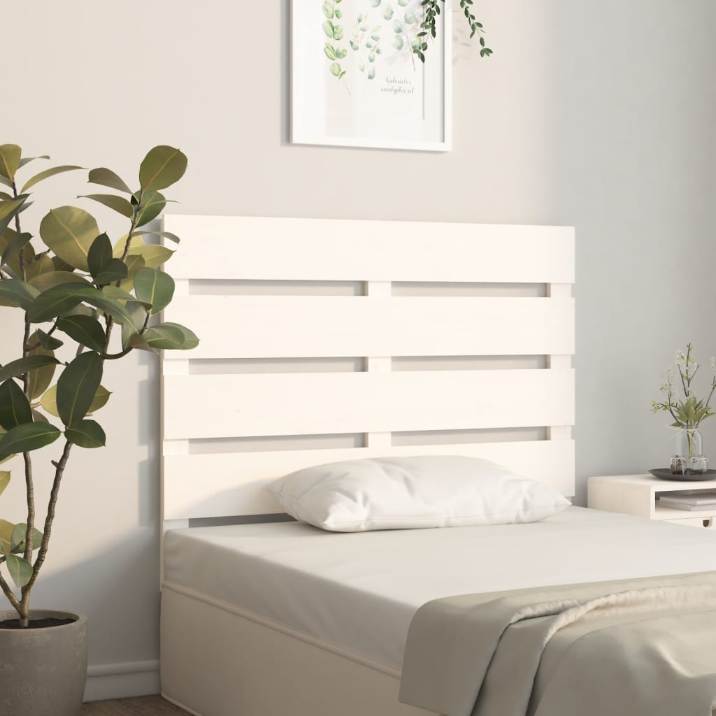 Solid Pine Wood Headboard, White 75x3x80 cm - Elegant & Durable