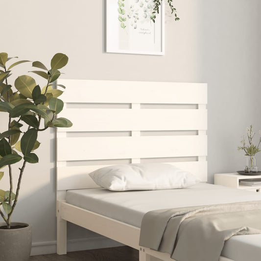 Solid Pine Wood Headboard, White 75x3x80 cm - Elegant & Durable