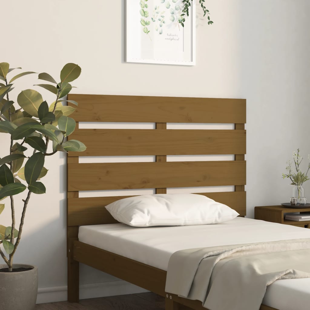 Solid Pine Headboard, Honey Brown 75x3x80 cm - Rustic Elegance