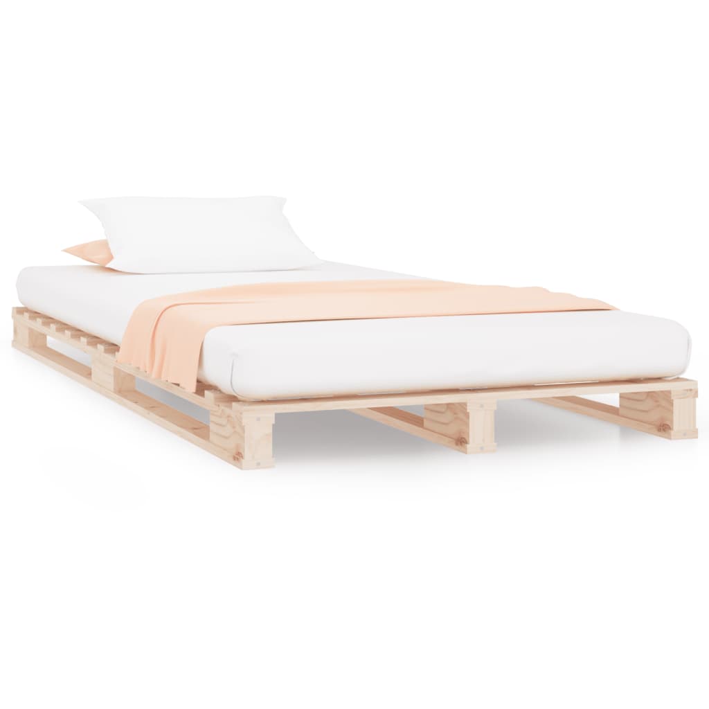 Solid Wood Pallet Bed Frame 90x200 cm - No Mattress Included
