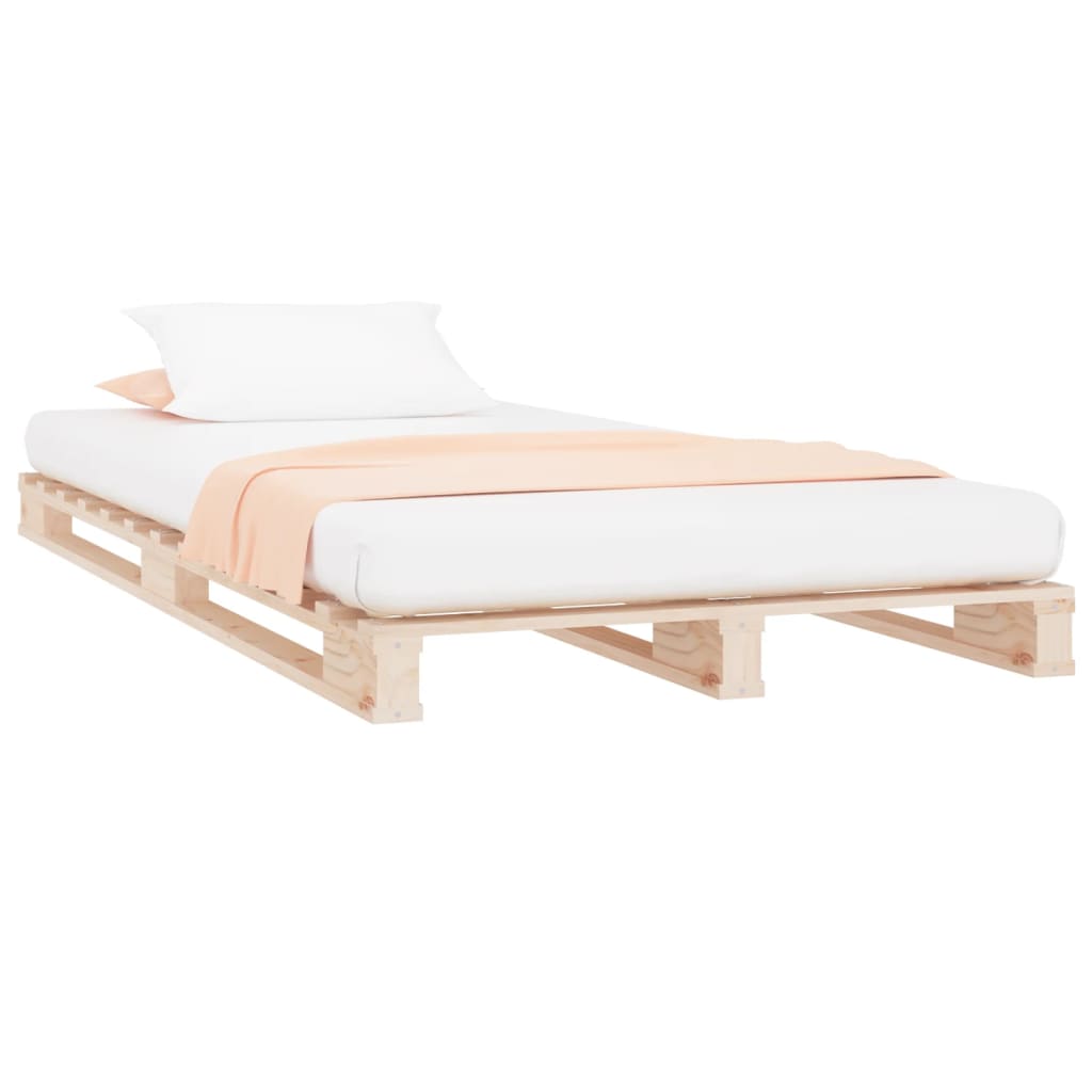 Solid Wood Pallet Bed Frame 90x200 cm - No Mattress Included