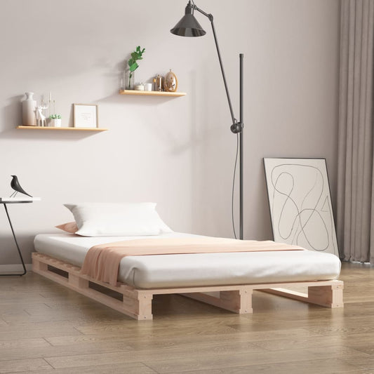 Solid Wood Pallet Bed Frame 90x200 cm - No Mattress Included