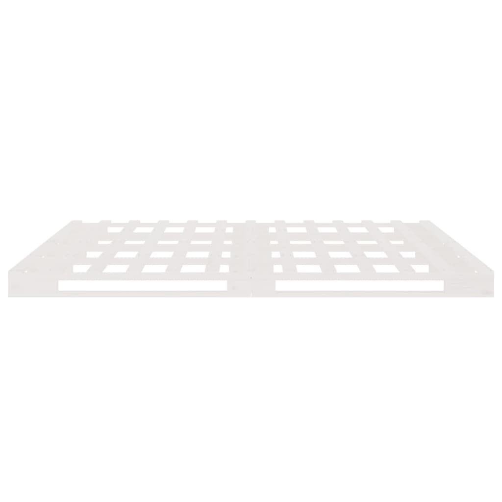 Pallet Bed without Mattress White Super King Size Solid Wood