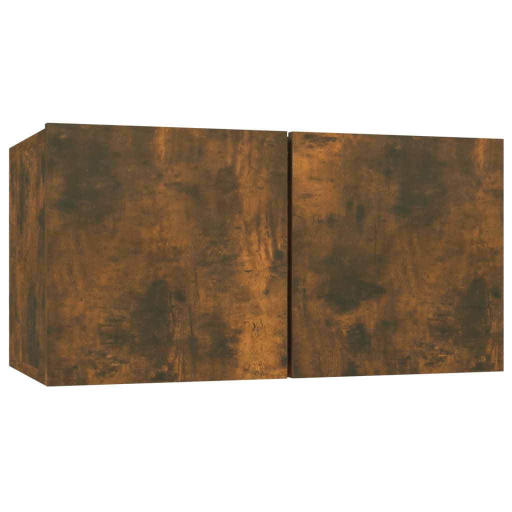 8 Piece TV Cabinet Set Smoked Oak Engineered Wood