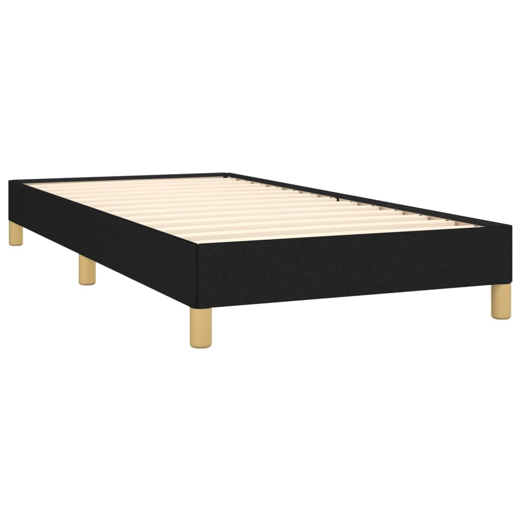Black Fabric Single Bed Frame 90x190 cm - Mattress Not Included