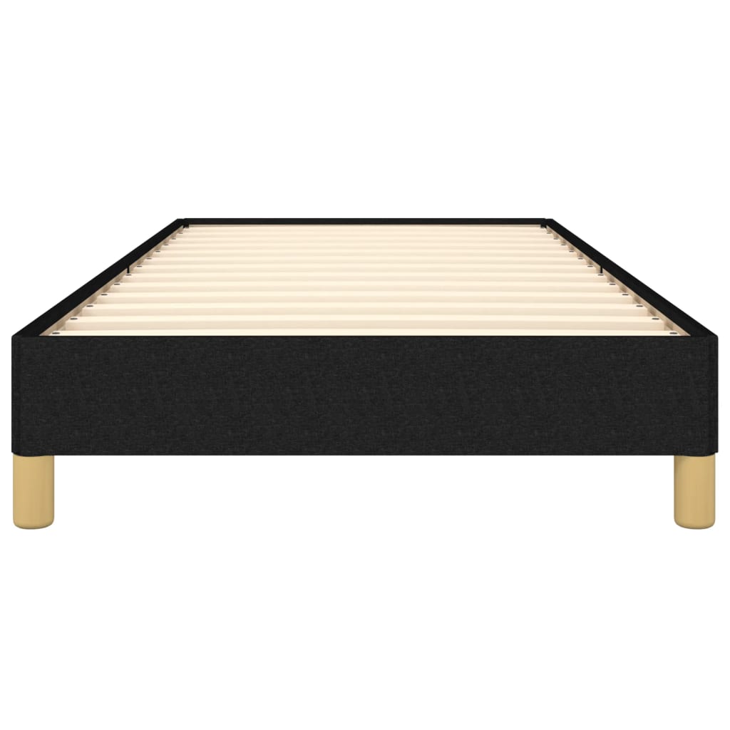 Black Fabric Single Bed Frame 90x190 cm - Mattress Not Included