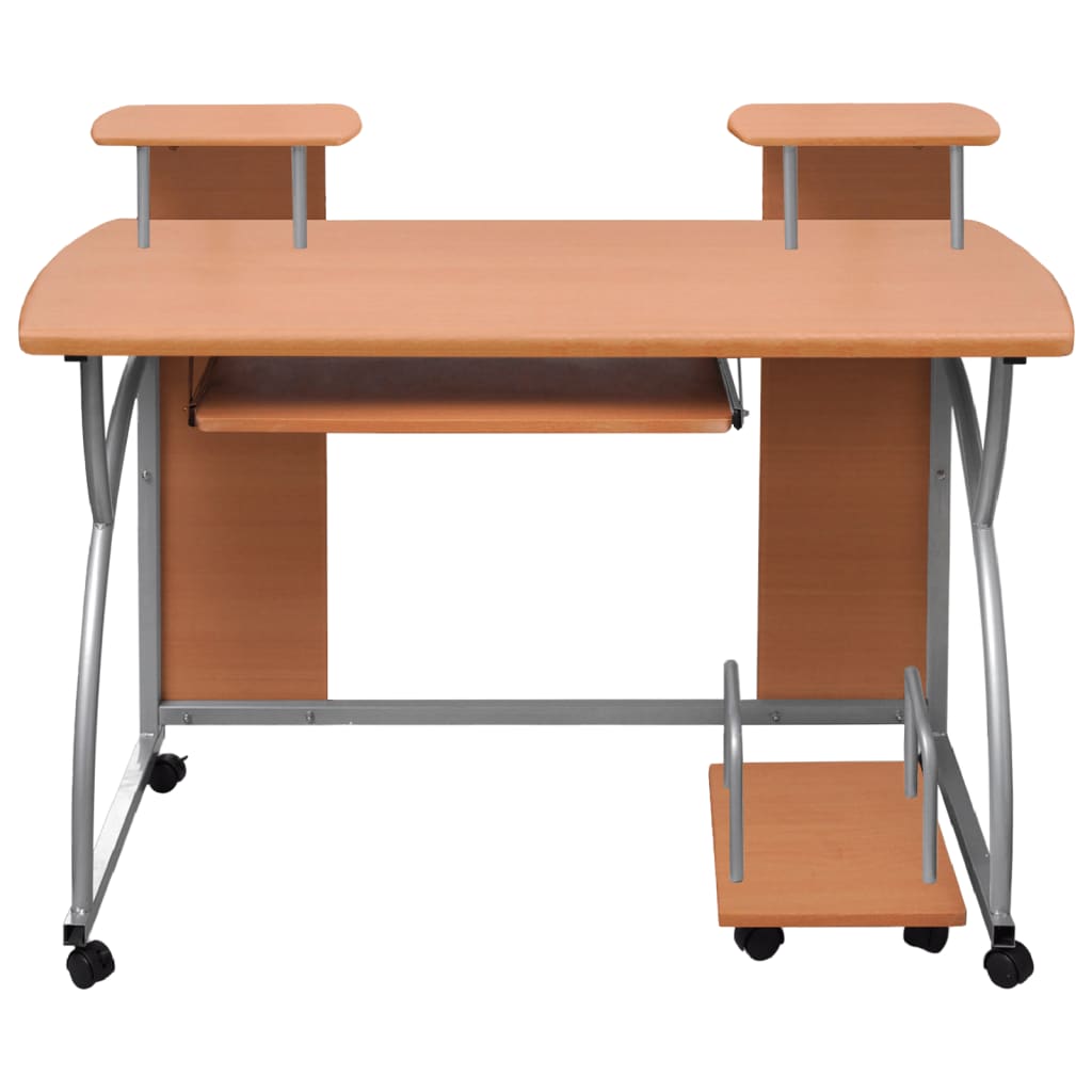 Brown Engineered Wood Computer Desk - 110x52x88.5 cm