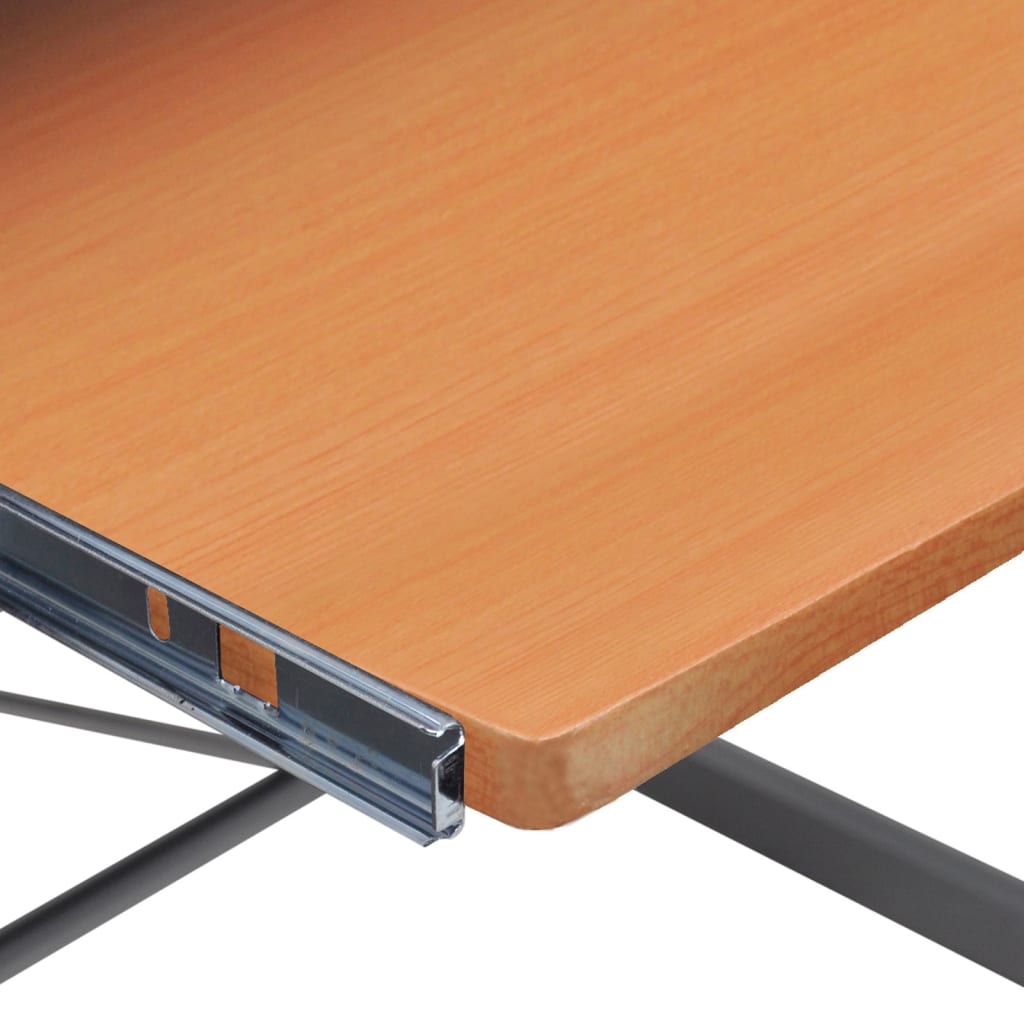 Stylish Brown Engineered Wood Corner Computer Desk 132x112x99 cm