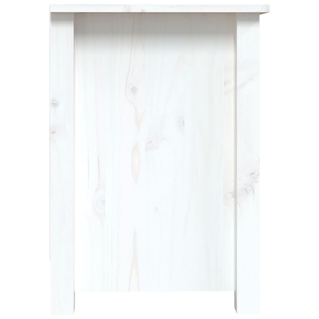 TV Cabinet White 103x36.5x52 cm Solid Wood Pine