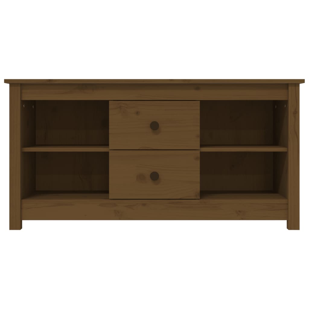 TV Cabinet Honey Brown 103x36.5x52 cm Solid Wood Pine