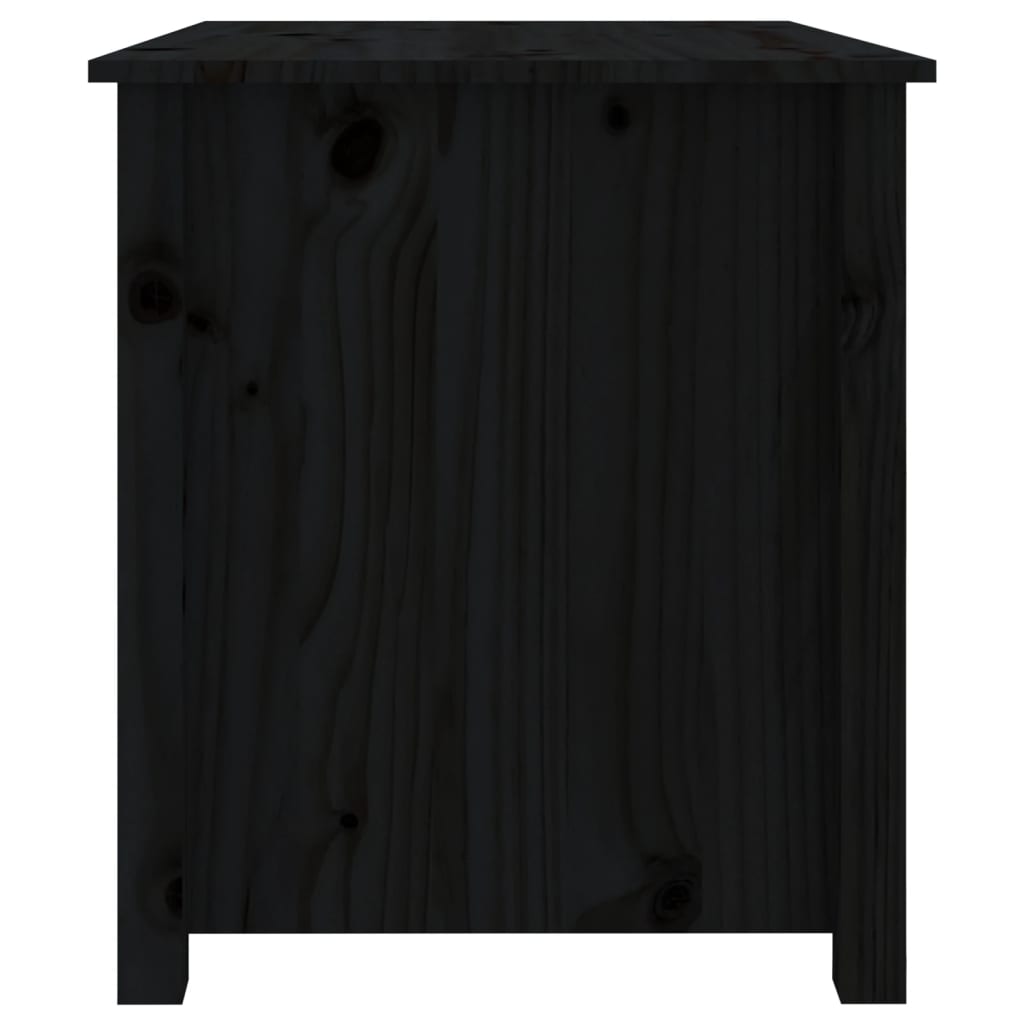 Coffee Table Black 71x49x55 cm Solid Wood Pine