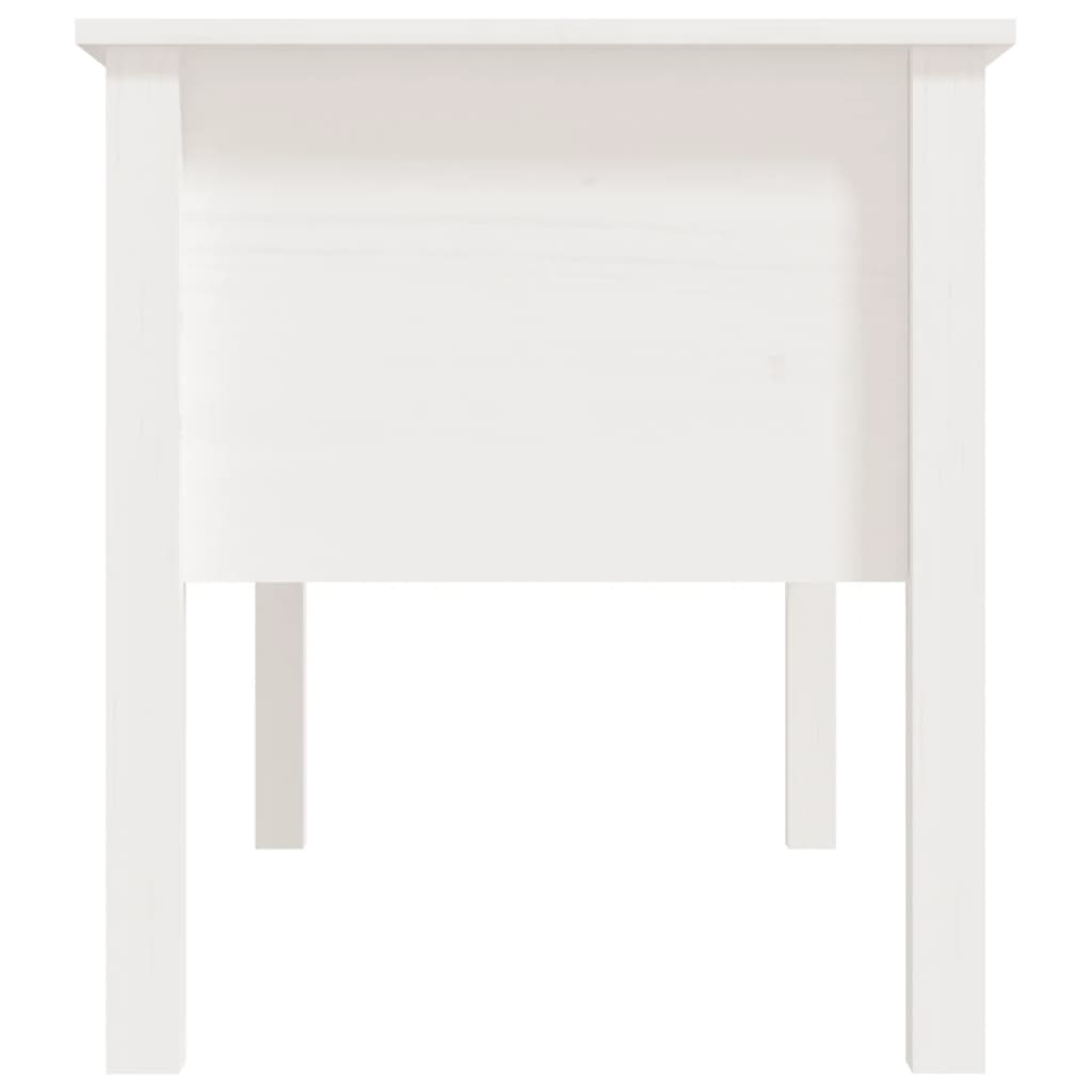 Coffee Table White 102x49x55 cm Solid Wood Pine