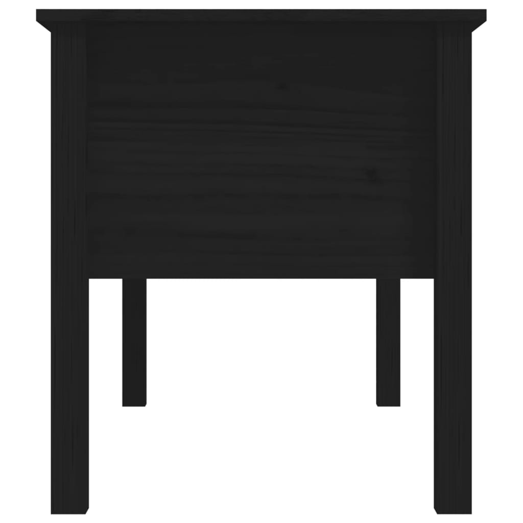 Coffee Table Black 102x49x55 cm Solid Wood Pine