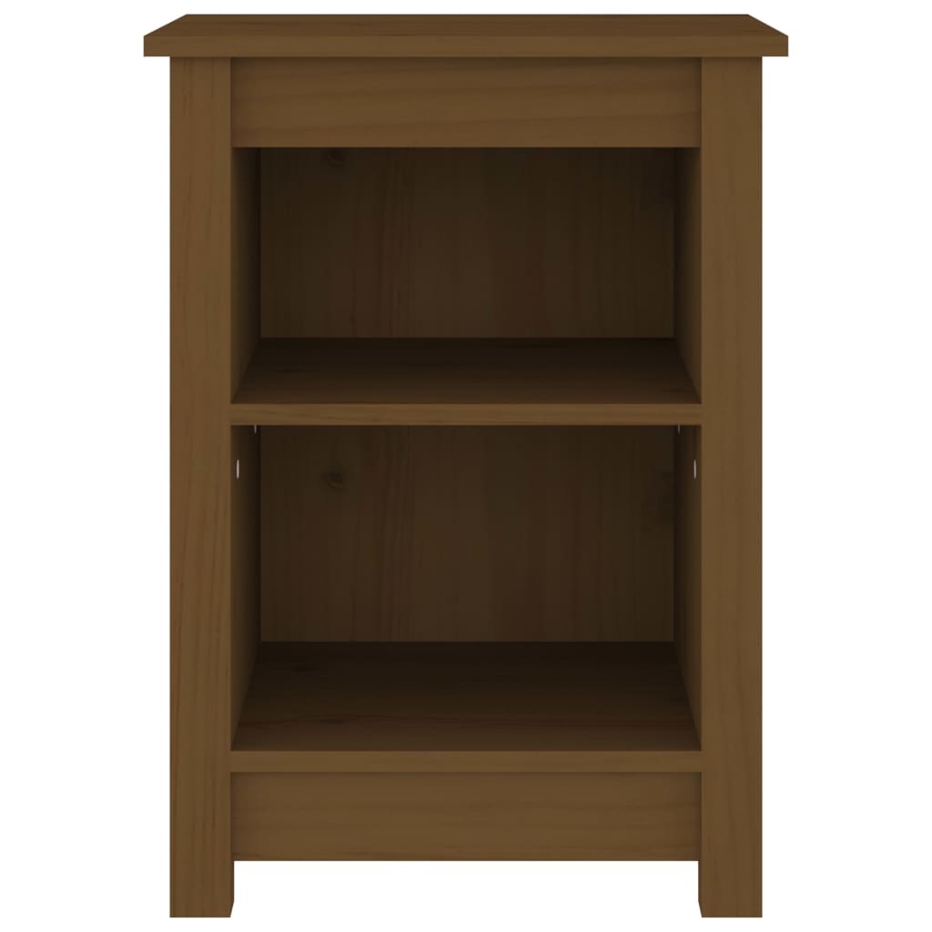 Solid Pine Bedside Cabinet, Honey Brown 40x35x55 cm