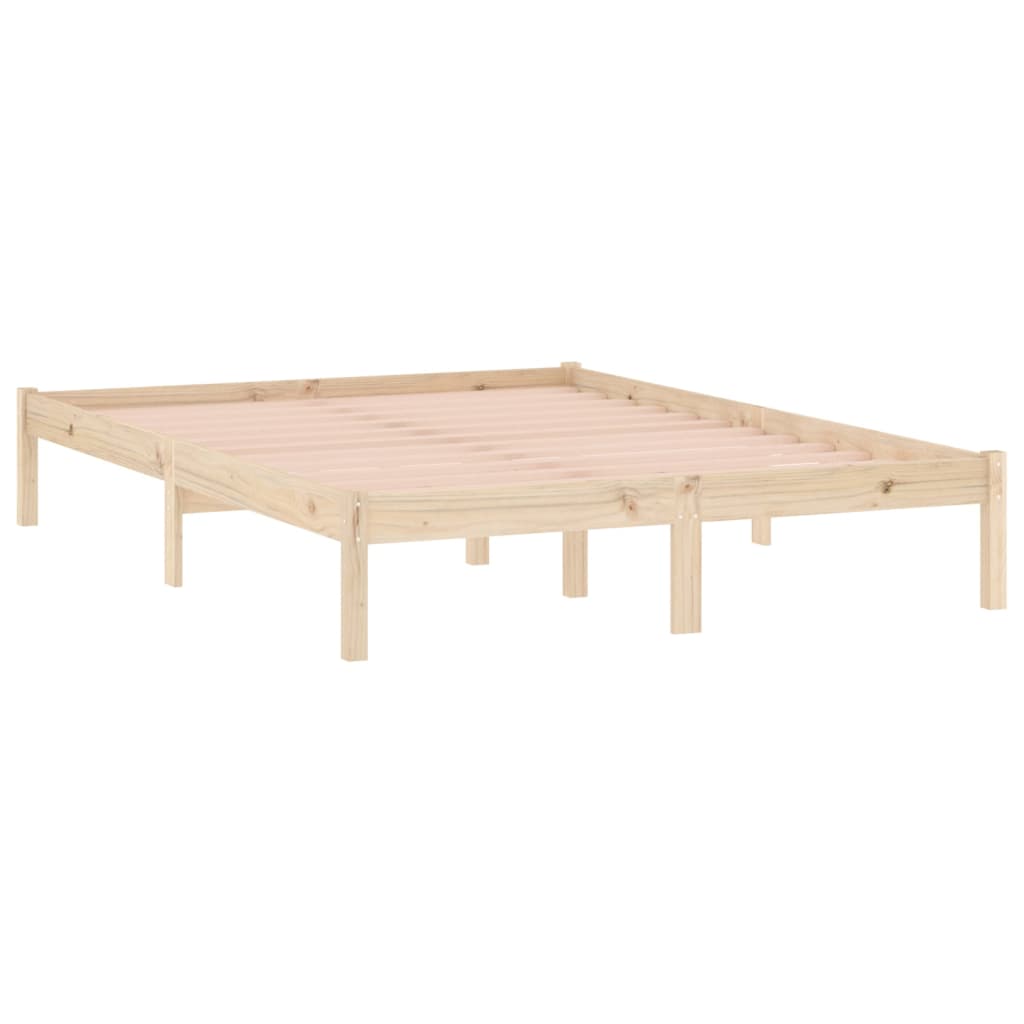 Solid Pine Wood Bed Frame 137x190 cm - Full Size, No Mattress Included
