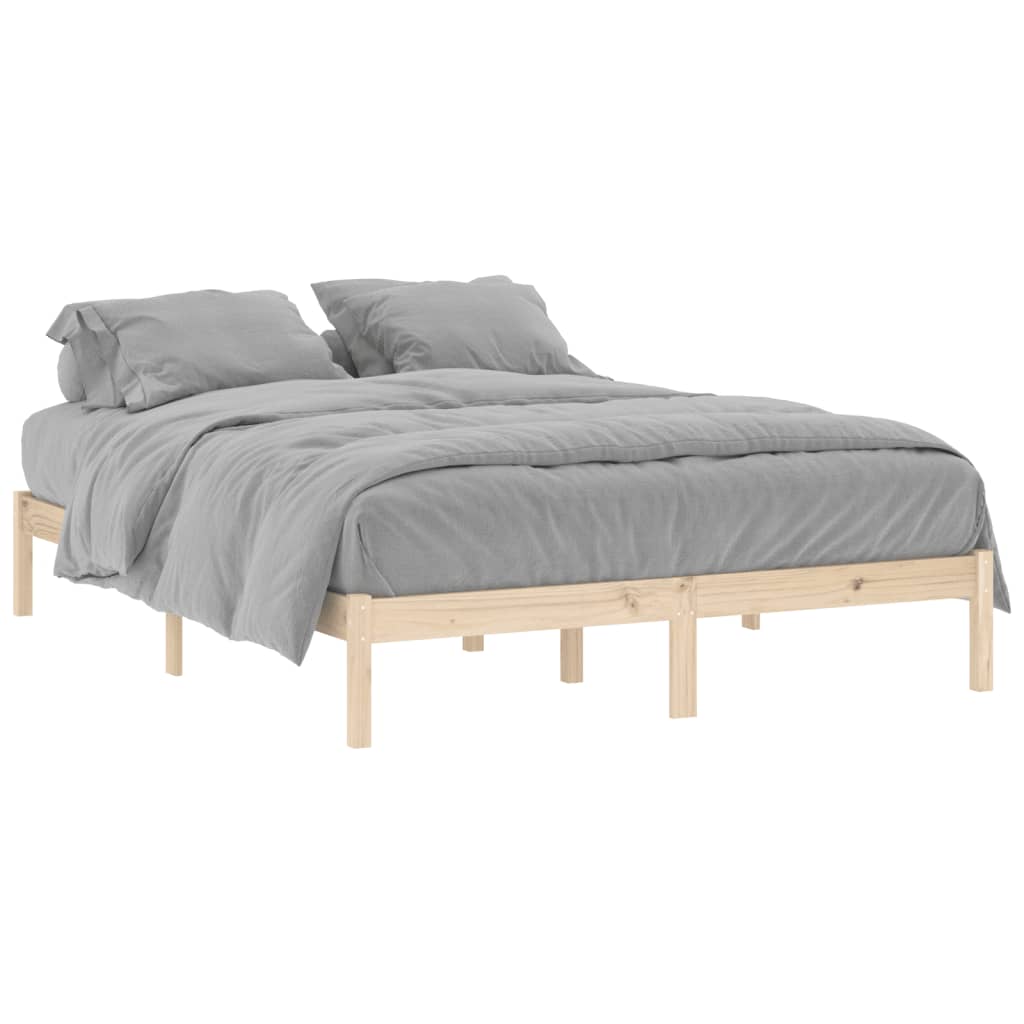 Solid Pine Queen Bed Frame 152x203 cm - No Mattress Included