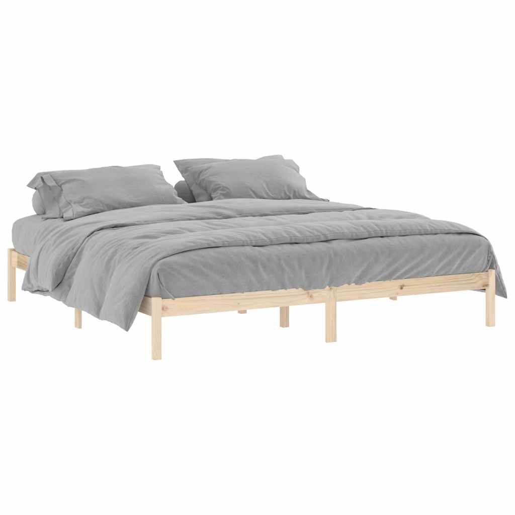 Solid Pine King Bed Frame 193x203 cm - No Mattress Included