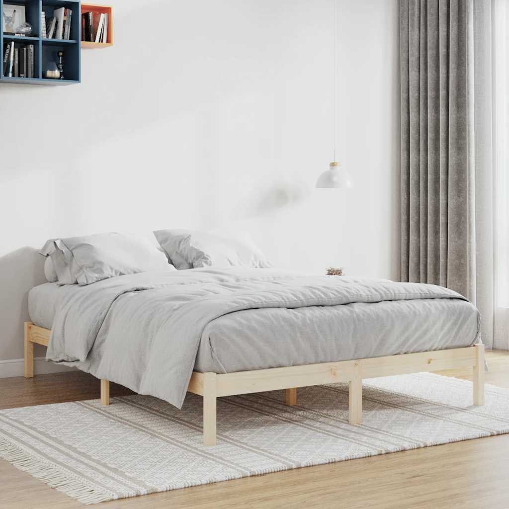 Solid Pine King Bed Frame 193x203 cm - No Mattress Included