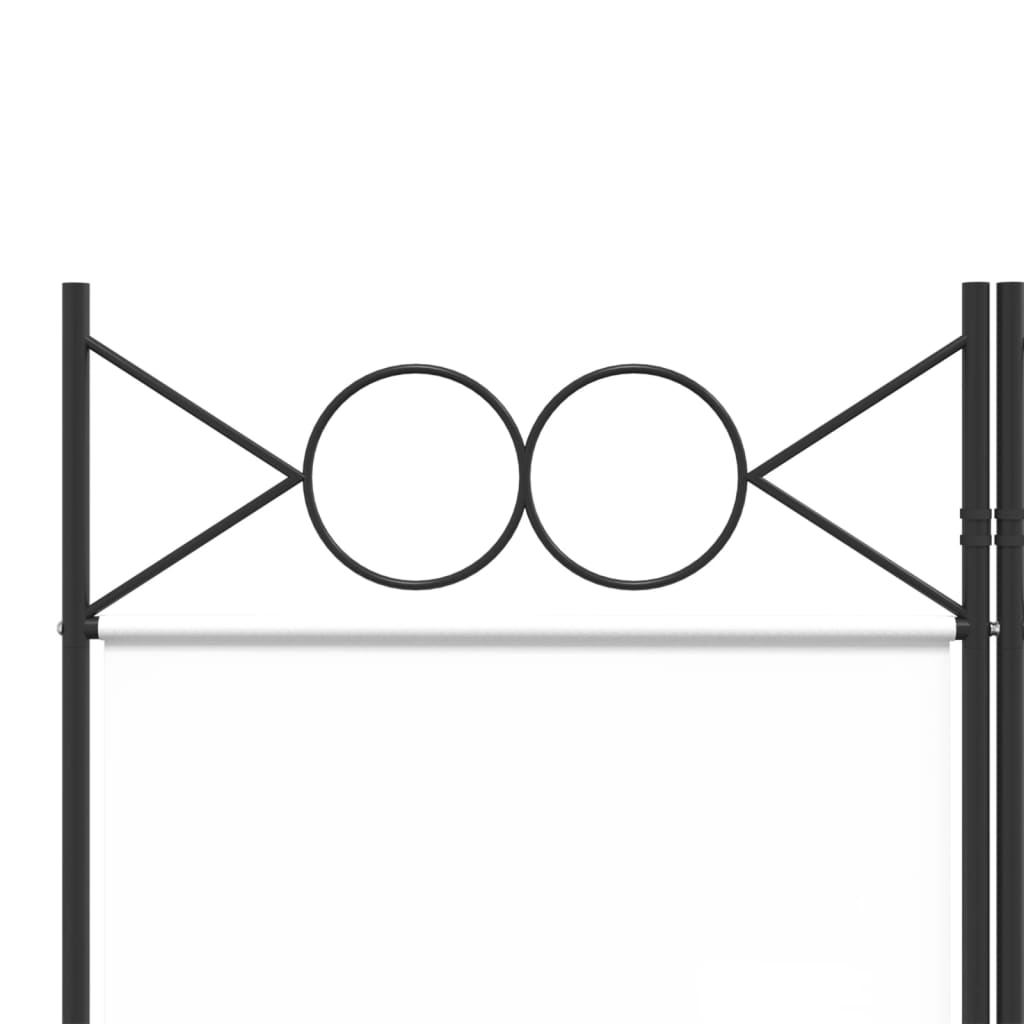 Elegant White Fabric 3-Panel Room Divider, 120x220 cm