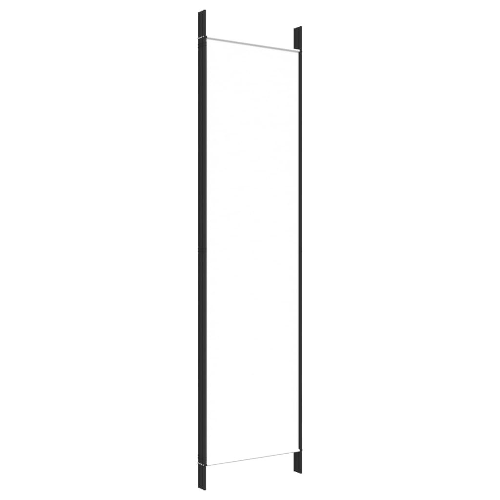 White 4-Panel Fabric Room Divider, 200x200 cm - Elegant Privacy