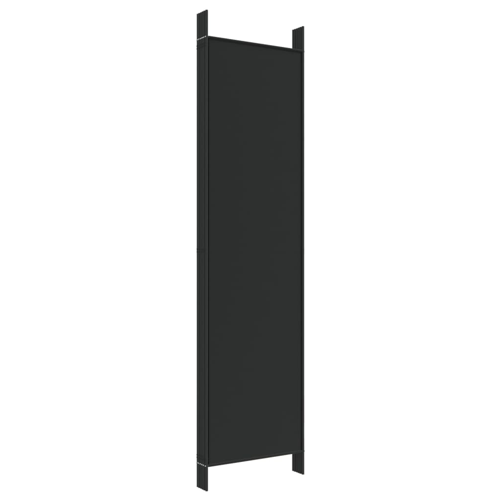 Black Fabric 6-Panel Room Divider, 300x200 cm - Stylish Privacy Solution