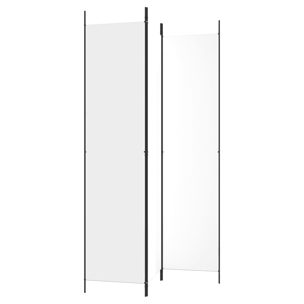 Elegant White Fabric 3-Panel Room Divider - 150x220 cm