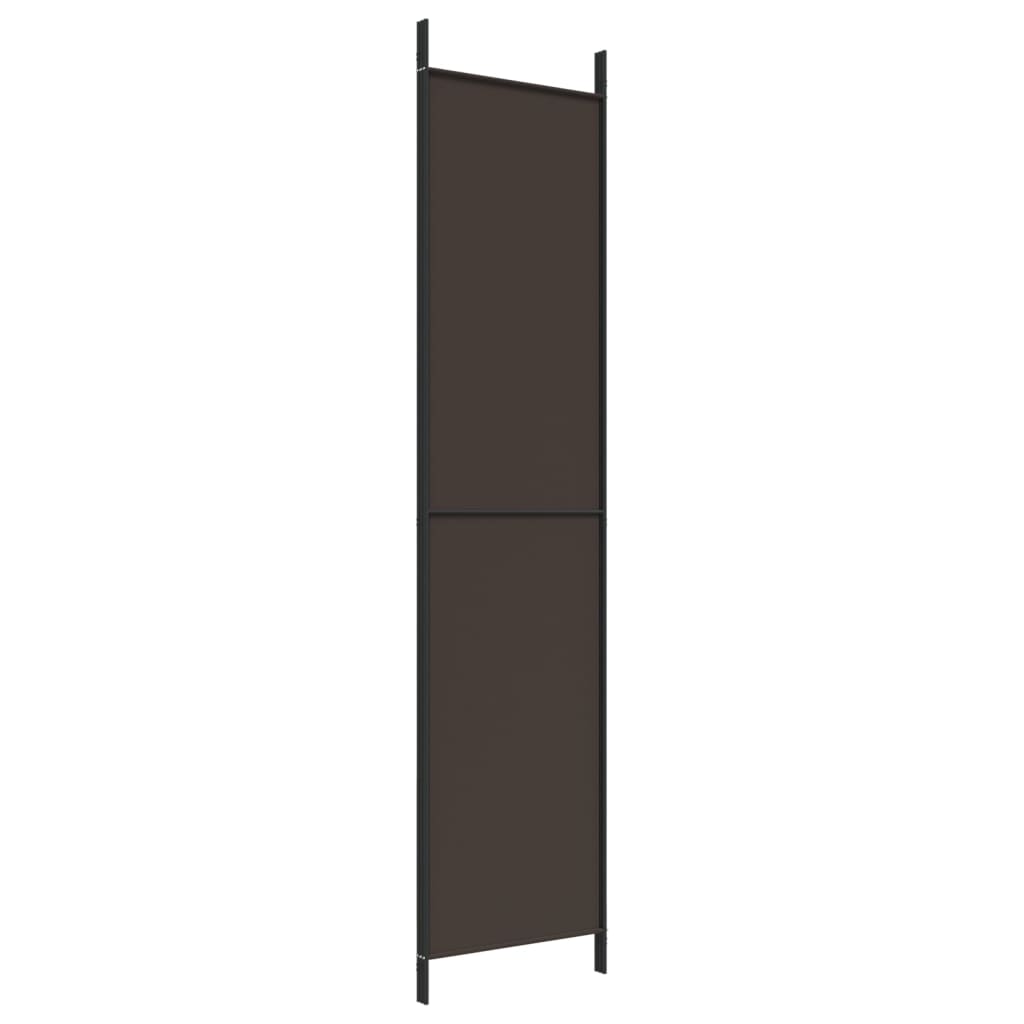 Brown Fabric 3-Panel Room Divider 150x220 cm - Stylish Privacy Screen