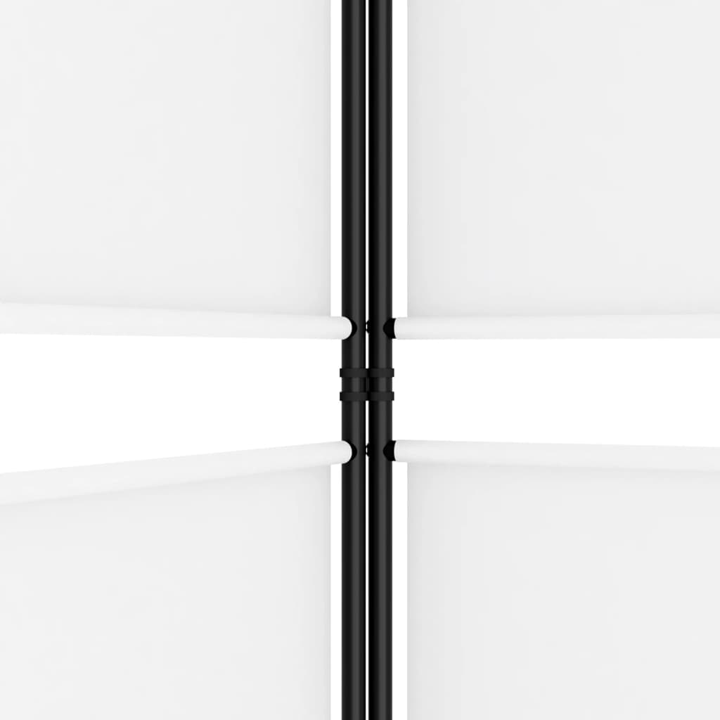 White Fabric 5-Panel Room Divider, 250x180 cm - Elegant Privacy