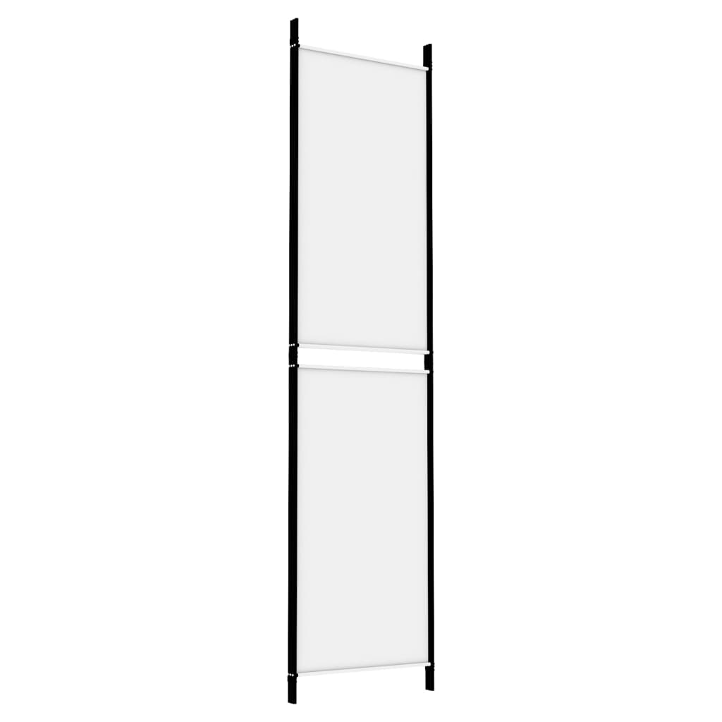 White Fabric 3-Panel Room Divider, 150x200 cm