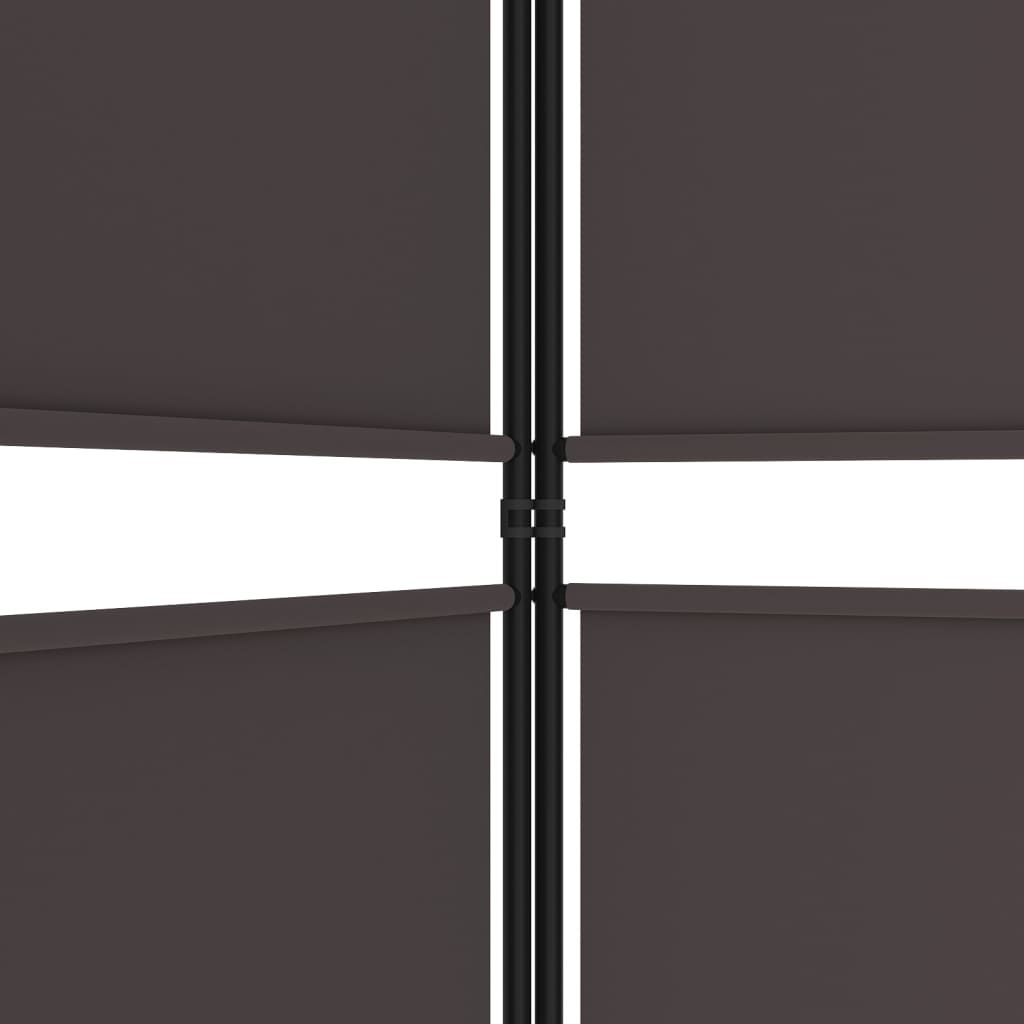 Brown Fabric 5-Panel Room Divider - 250x200 cm Elegant Partition