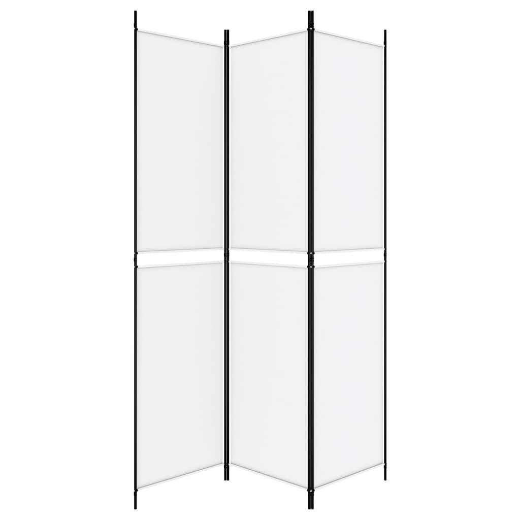 White Fabric 3-Panel Room Divider - 150x220 cm