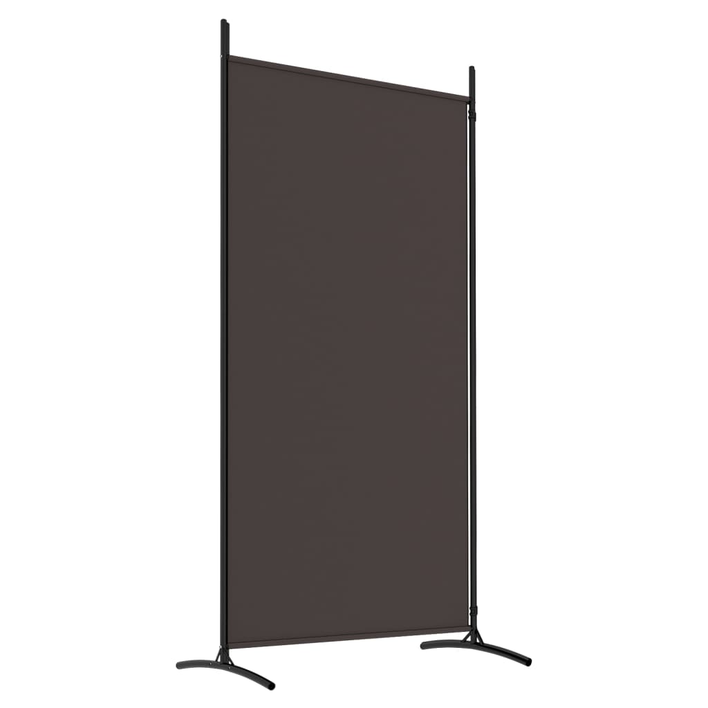 2-Panel Brown Fabric Room Divider, 175x180 cm