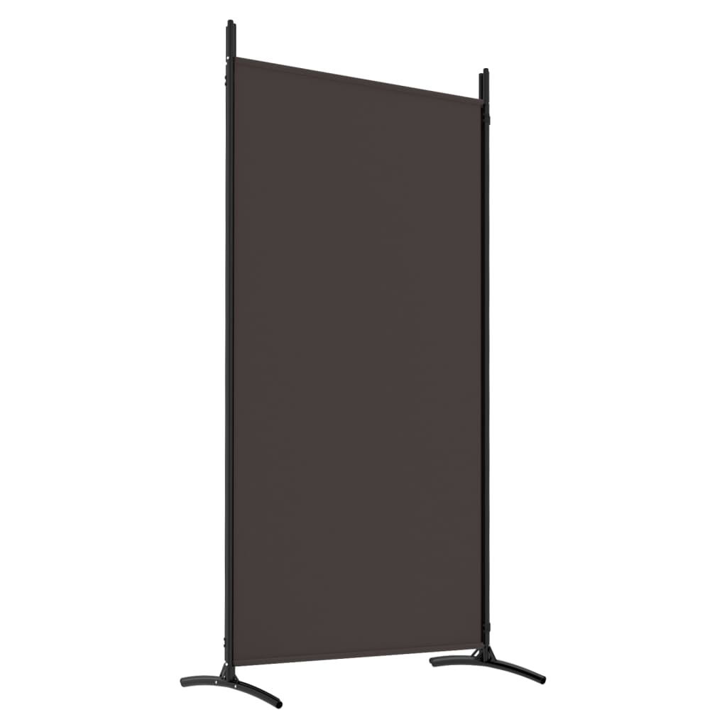 Brown Fabric 4-Panel Room Divider | 346x180 cm | Stylish Privacy Screen