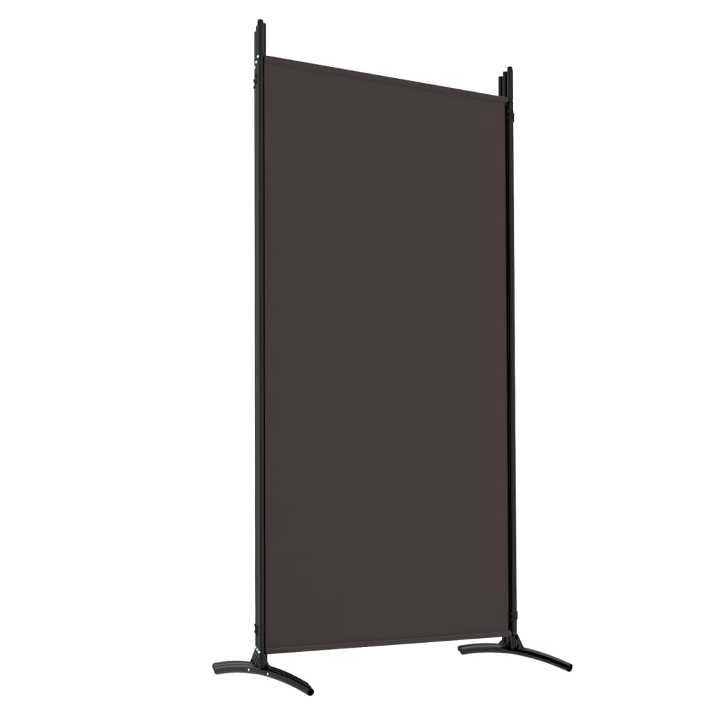 Brown 5-Panel Room Divider, Fabric, 433x180 cm - Stylish & Functional