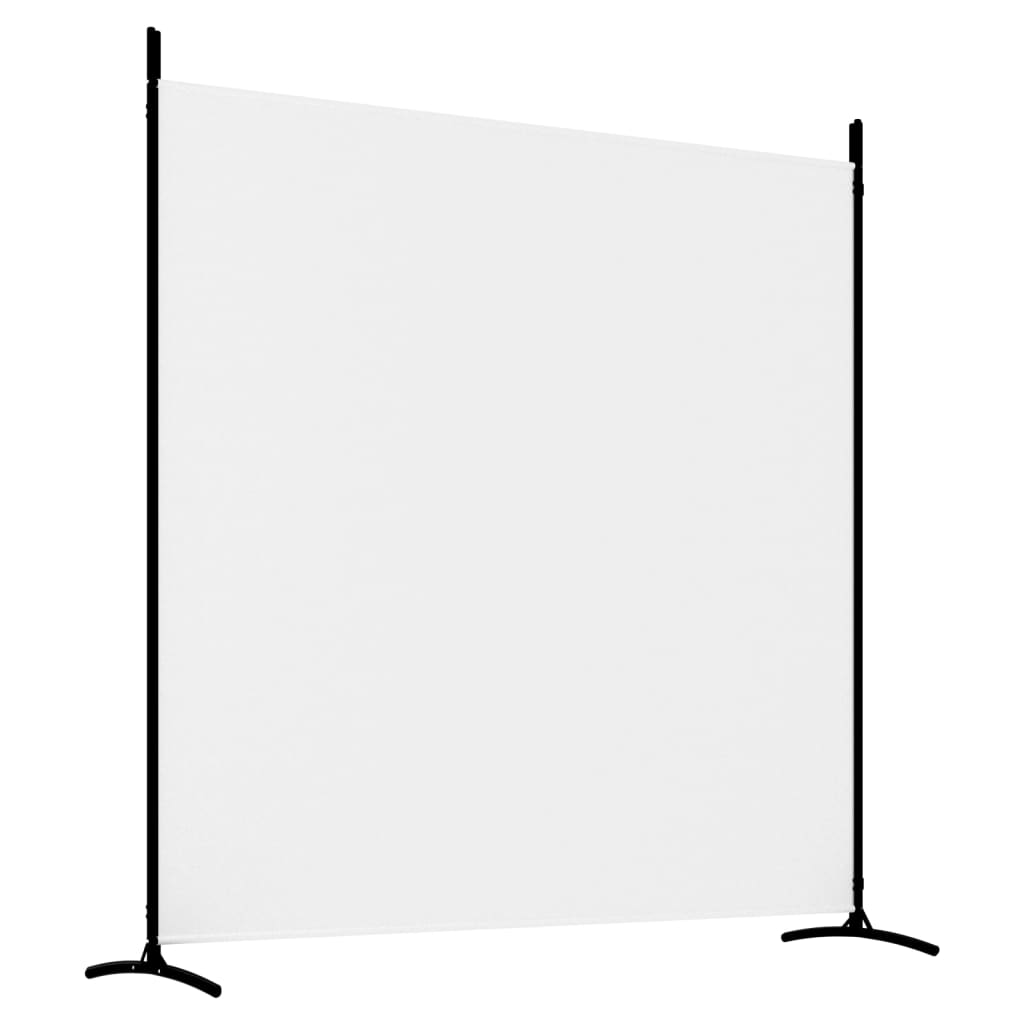White Fabric 3-Panel Room Divider, 525x180 cm - Stylish & Functional